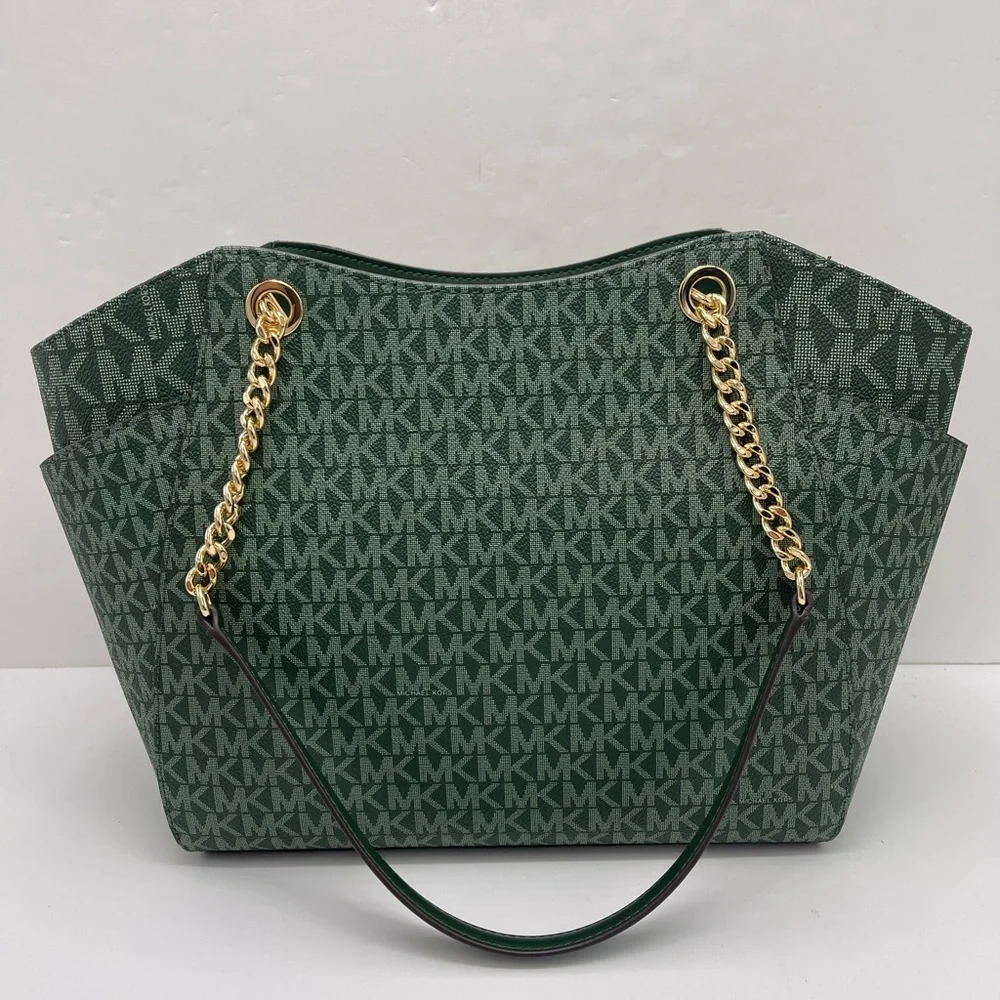 MICHAEL KORS
Jet Set Travel Large Signature Chain Shoulder Tote Bag
Moss
NWT - Picture 11 of 16